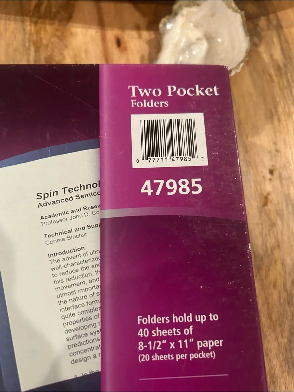Avery Two Pocket Folders With Business Card Holder- Dark Blue- Box of 25